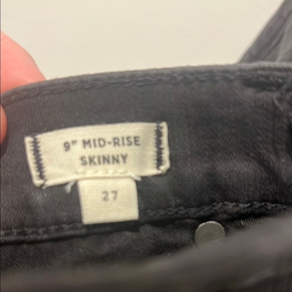 Madewell Women's Black 9 “ mid rise skinny Jeans - Picture 6 of 6
